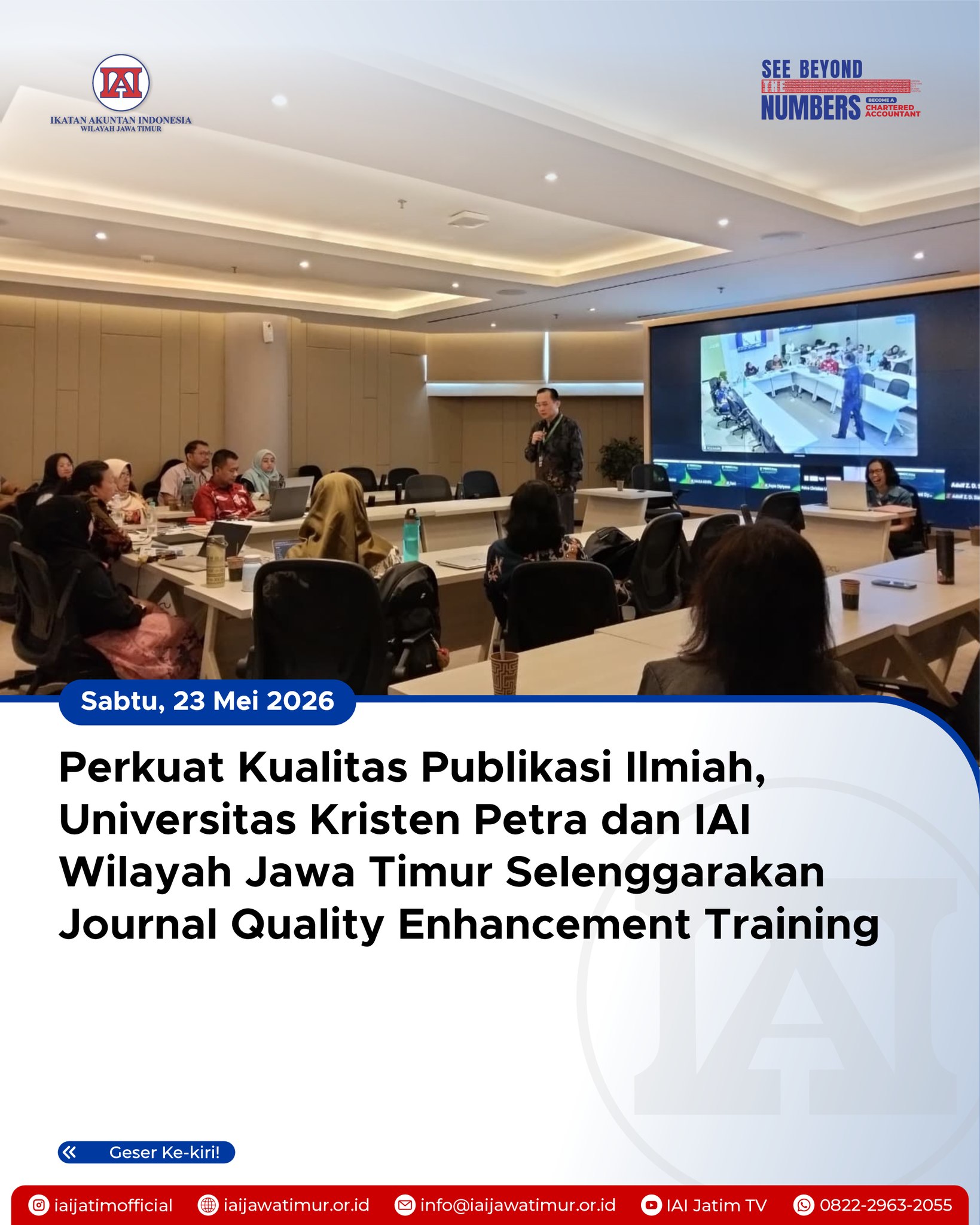 Dorong Jurnal Nasional Go Global, UK Petra dan IAI Jawa Timur Gelar Pelatihan Akreditasi Menuju Scopus