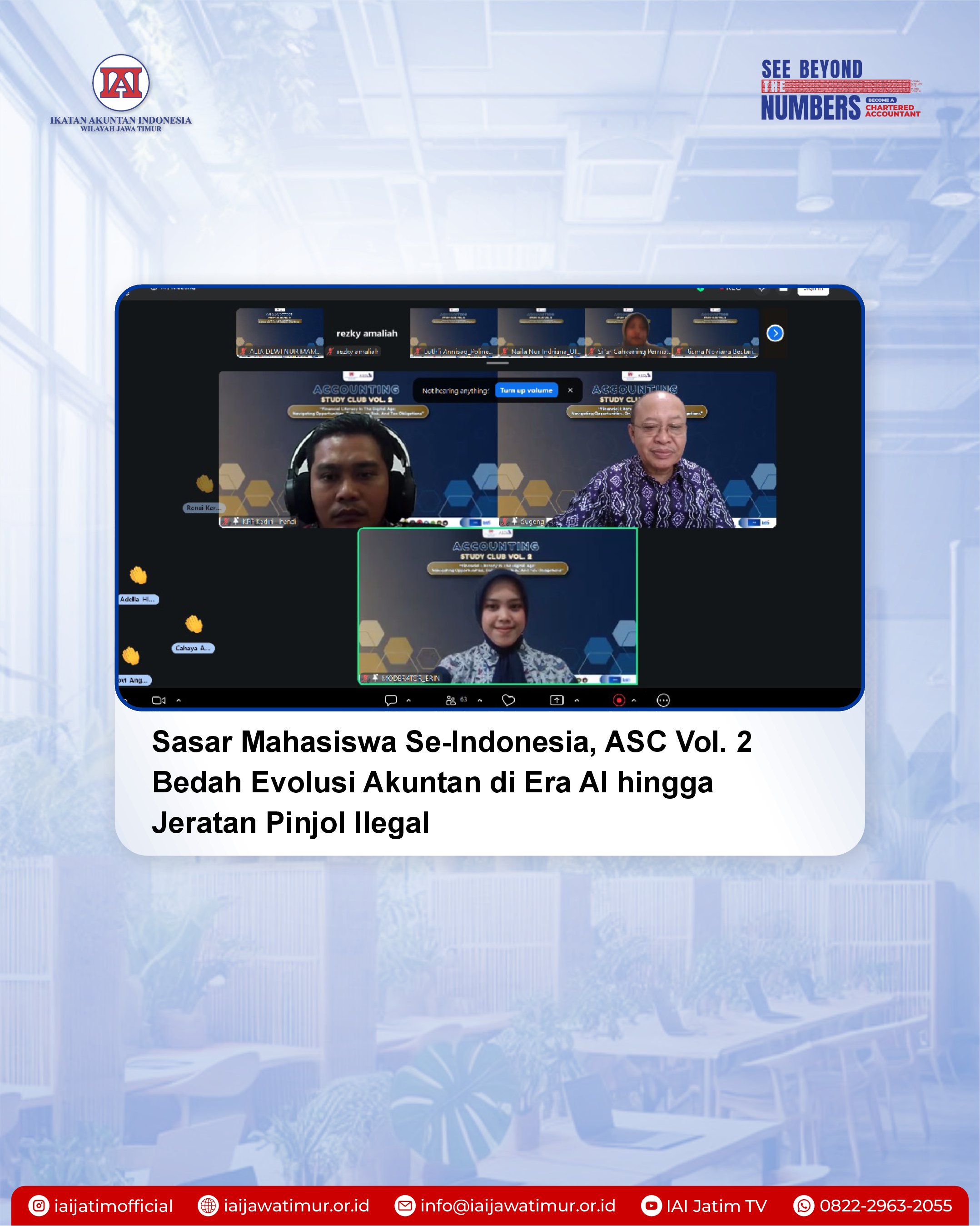Sasar Mahasiswa Se-Indonesia, ASC Vol. 2 Bedah Evolusi Akuntan di Era AI hingga Jeratan Pinjol Ilegal